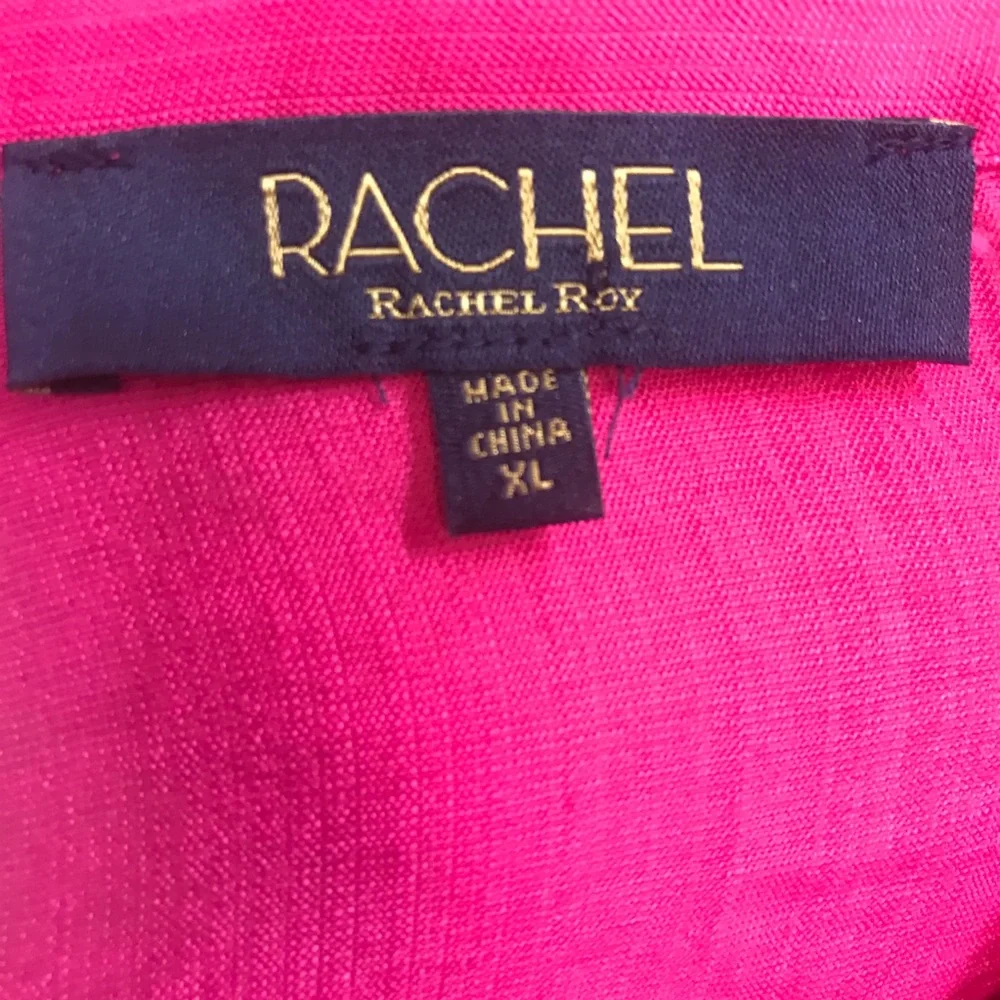 RACHEL Rachel Roy Fuchsia High-Low Wrap Top sz XL nwt - Picture 9 of 11